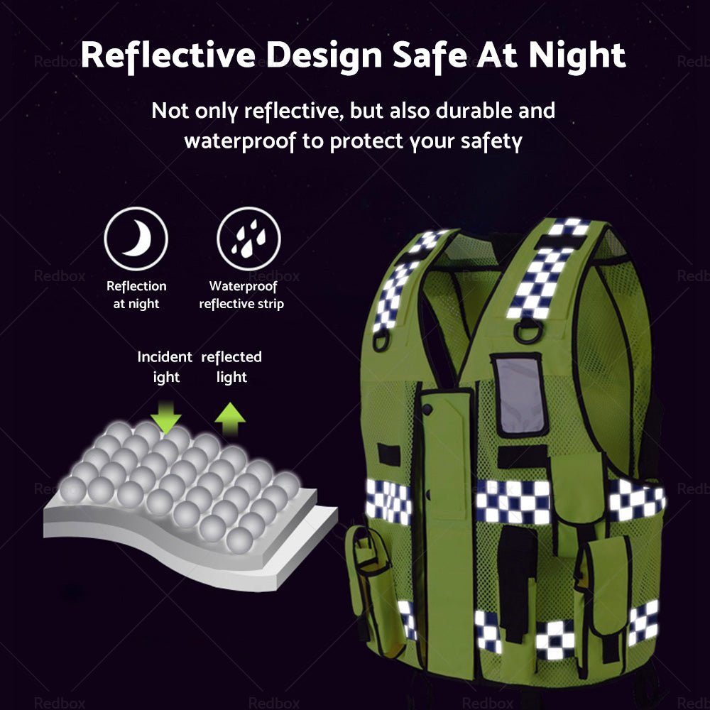 Ultimate Security Reflective Executive Safety Vests. Hi Vis Protective Work Wear-2