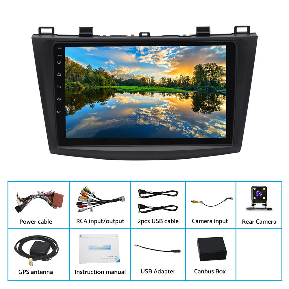 32GB Android Apple Carplay Stereo Radio 9inch Head Unit GPS Suitable For Mazda 3 BL-0