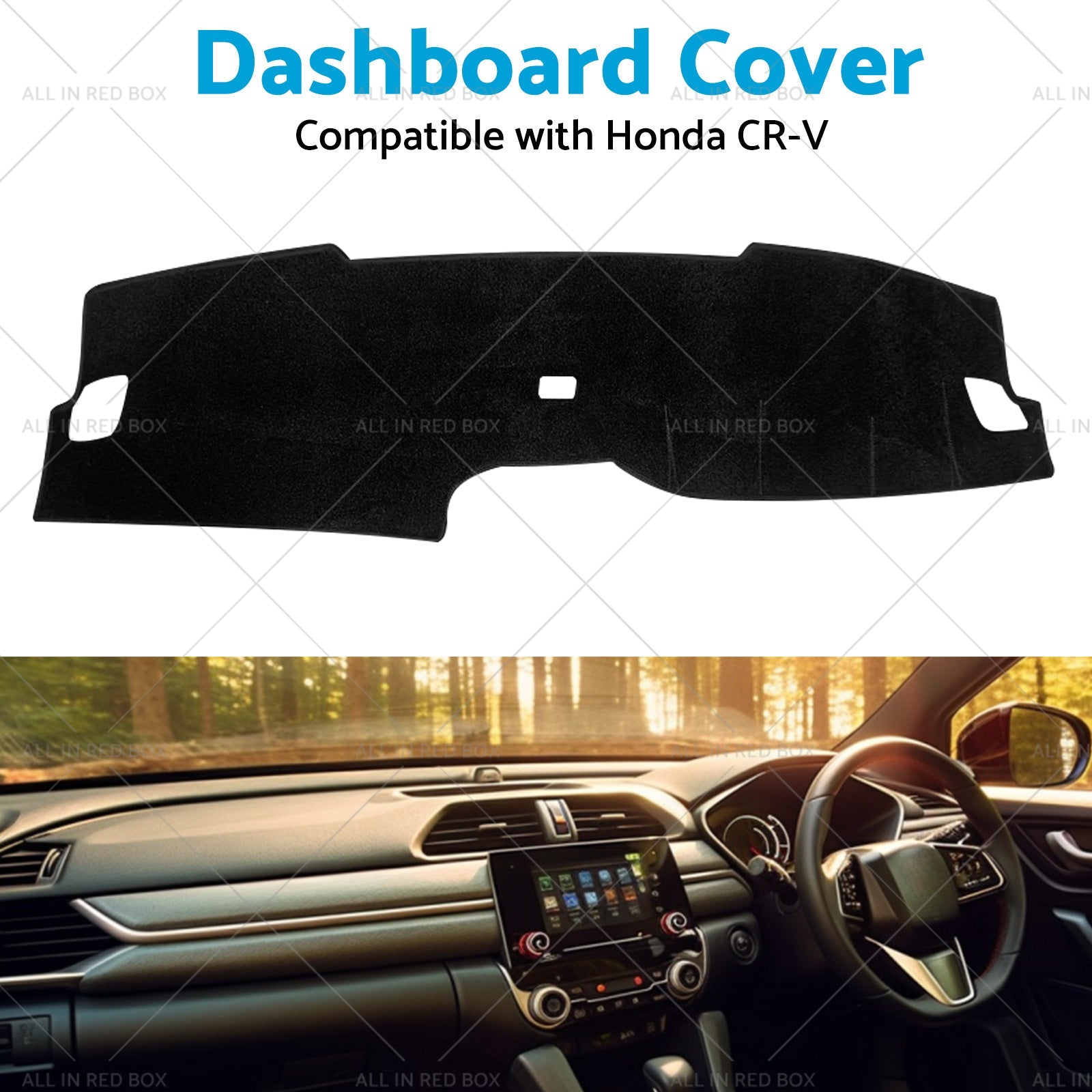 Dashboard Cover Pad Carpet Dash Mat Suitable for Honda CR-V CRV 2023 Without HUD-3