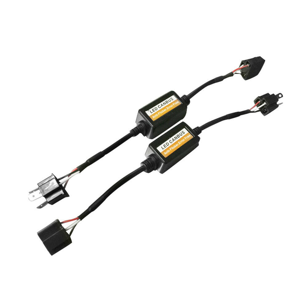 2x H4 LED Headlight Canbus Error Free Anti-Flicker Resistor Canceller Decoder ST-3