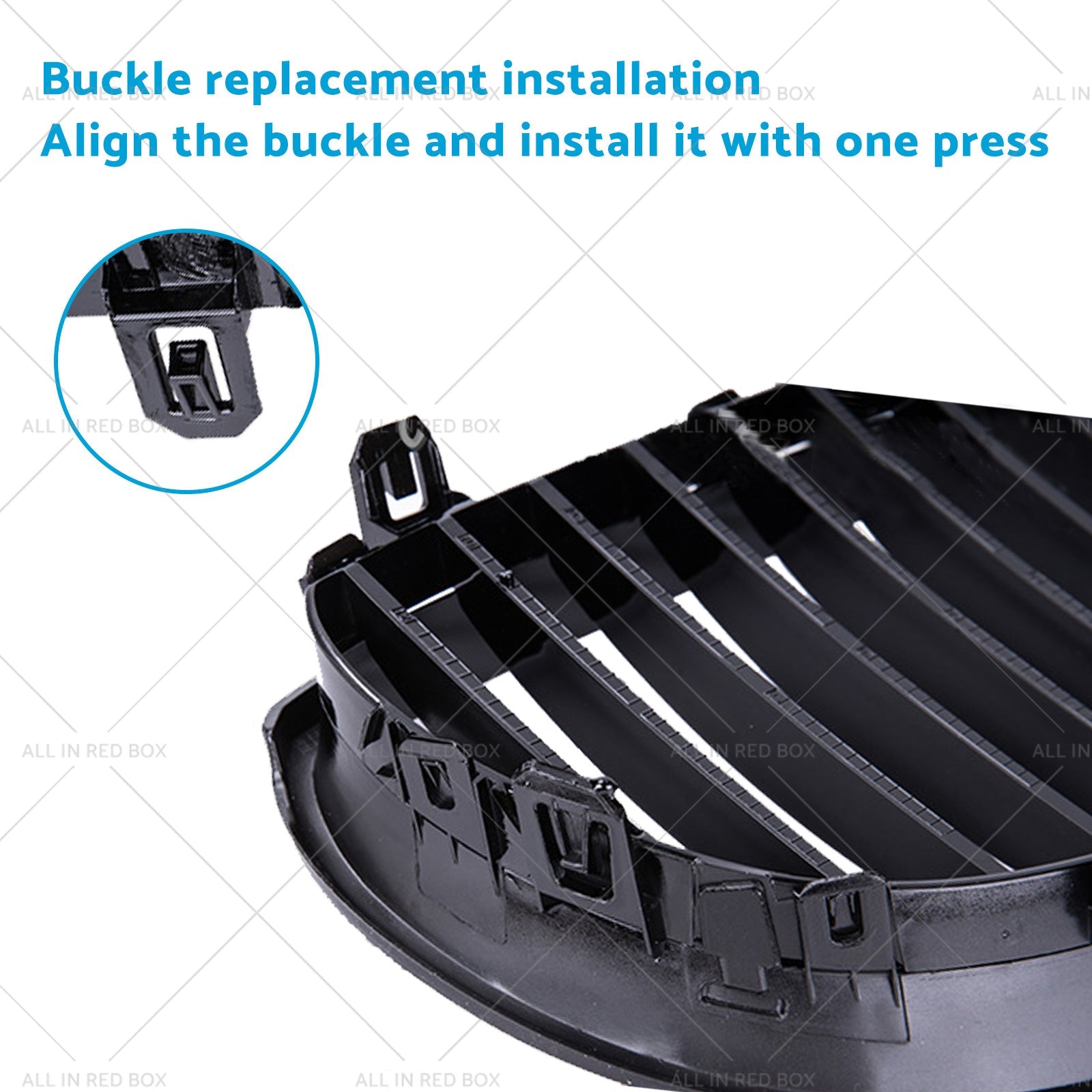 Gloss Black Front Grille Grill Suitable For BMW E60 E61 5 Series 2003-2010-3