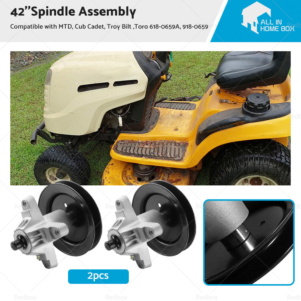 2x42''Spindle Assy Suitable For MTD, Cub Cadet,Troy Bilt,Toro 918-0659,618-0659A-0