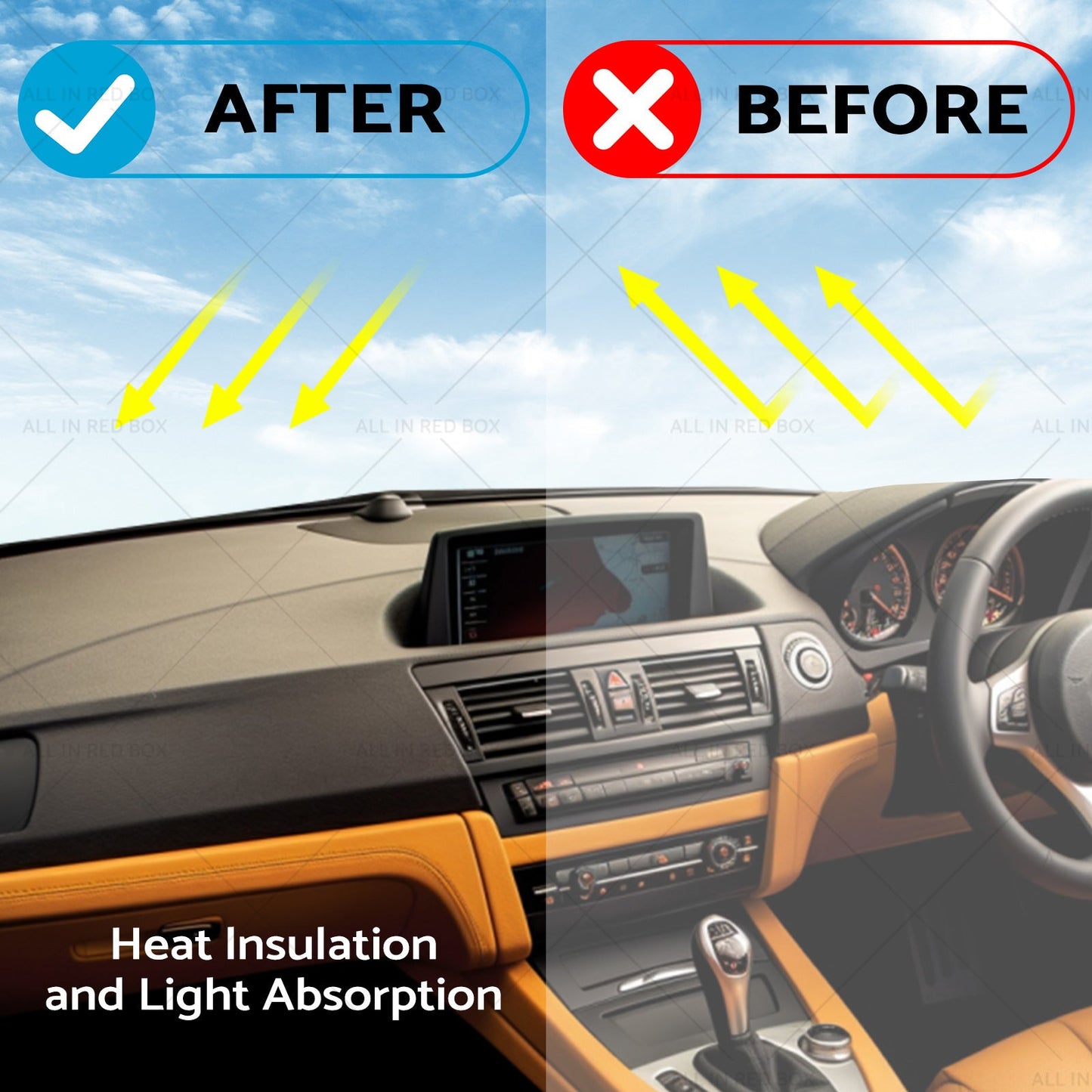 RHD Non-slip Dash Mat Suitable For Hyundai Santafe 2006-2012 Dashboard Cover-3