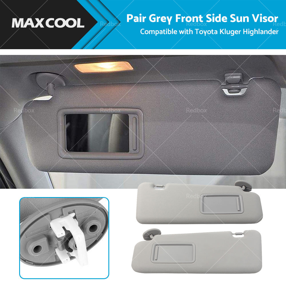 Left & Right Sun Visors Suitable For Toyota Kluger/Highlander 2008-2013 With Light-0