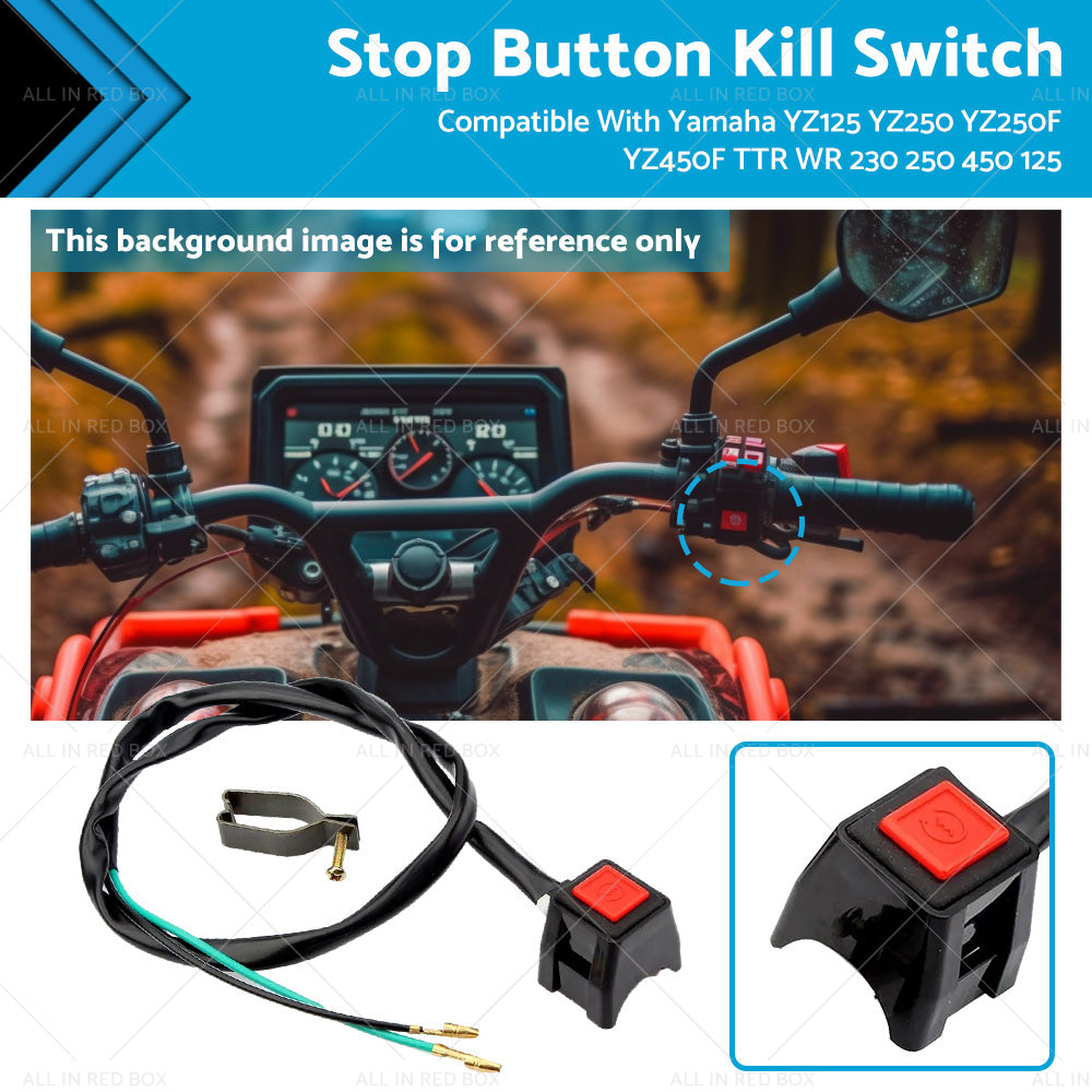 Stop Button Kill Switch Suitable For Yamaha YZ125 YZ250 YZ450F TTR WR 450 125-0