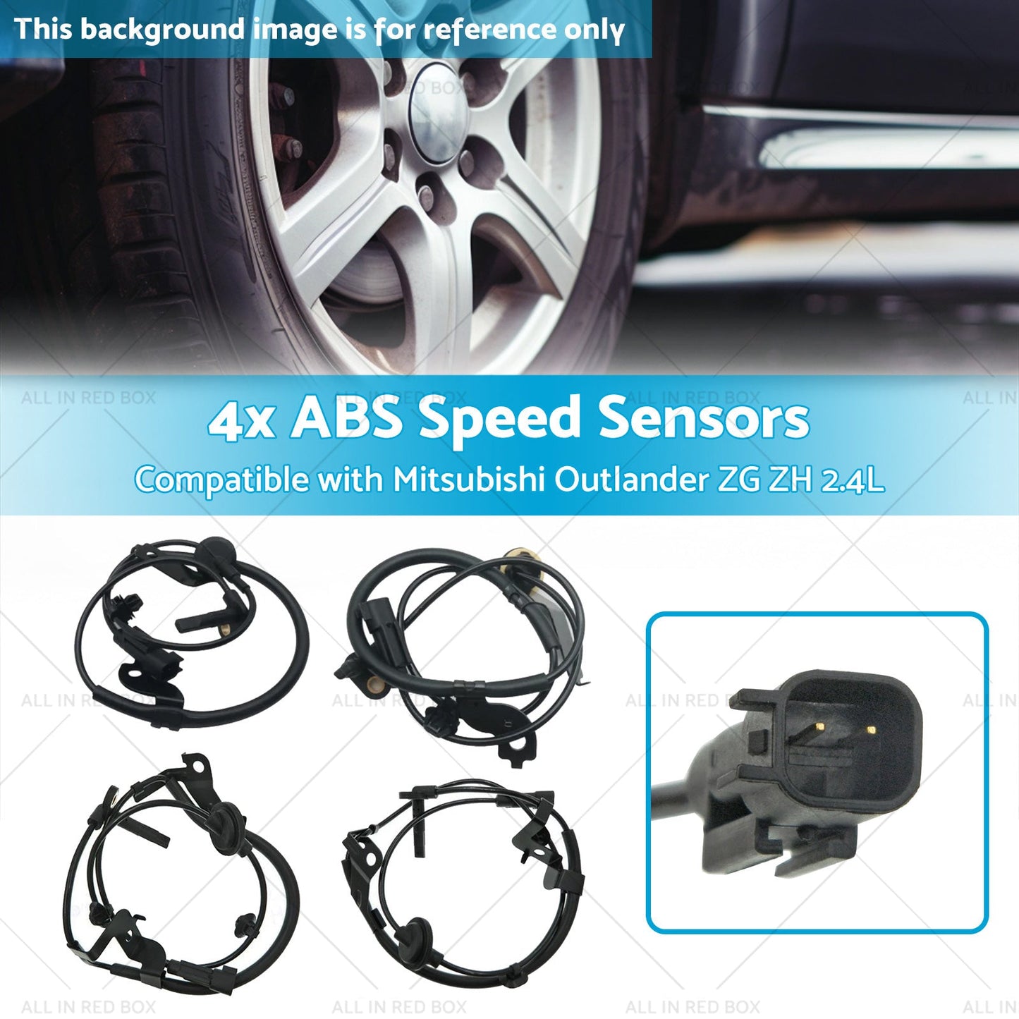 4670A576 4x ABS Speed Sensors Suitable for Mitsubishi Outlander ZG ZH 2. 4L 06-12-2