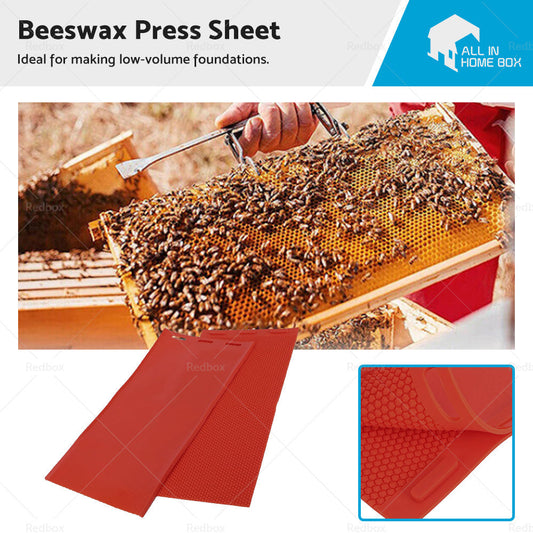 Beekeeping Soft Red Beeswax Wax Sheet Mould DIY Silicone Comb Press Mold Tools-0
