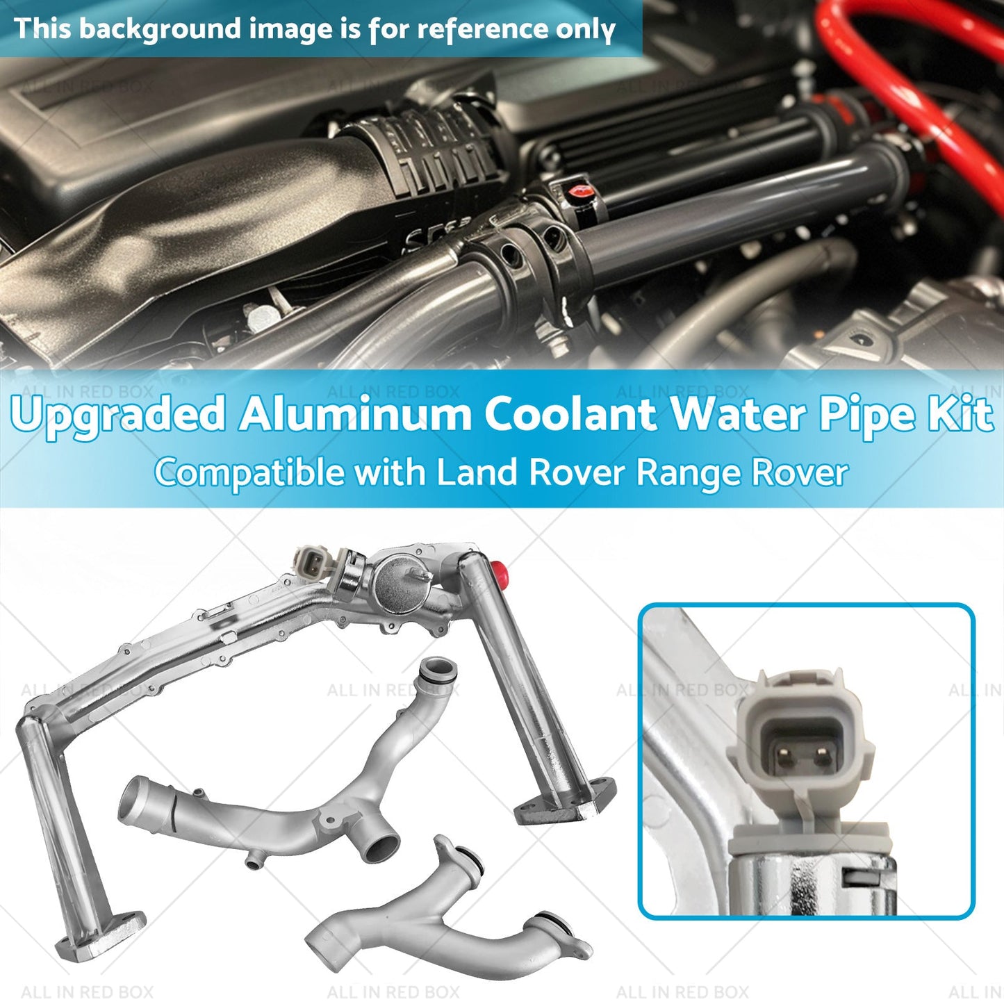 Upgraded Aluminum Coolant Water Pipe Kit Suitable for Land Rover Range Rover 3L-2