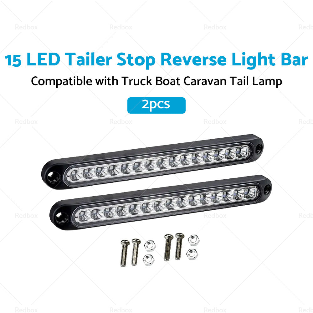 2x15 LED Tailer Stop Reverse Light Bar Suitable For Truck Boat Caravan Tail Lamp-1