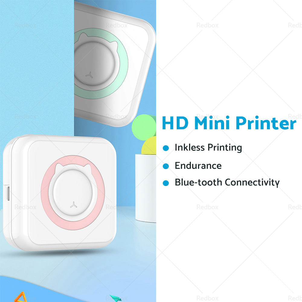 Mini Pocket Thermal Printer Wireless Blue-tooth Photo Paper Inkless-3