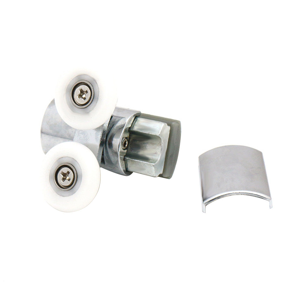 Shower Door Roller 4x Zinc Alloy Twin Top & Bottom Runners Wheel 23mm Suitable For Sliding Doors-1
