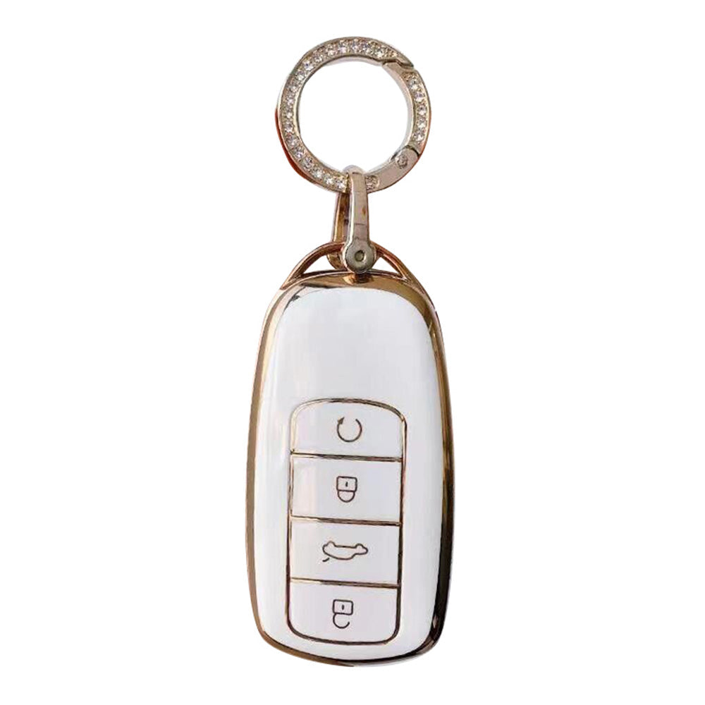 Car Remote Key Fob Case Cover Suitable For Chery Omoda 5 TPU Beige-1