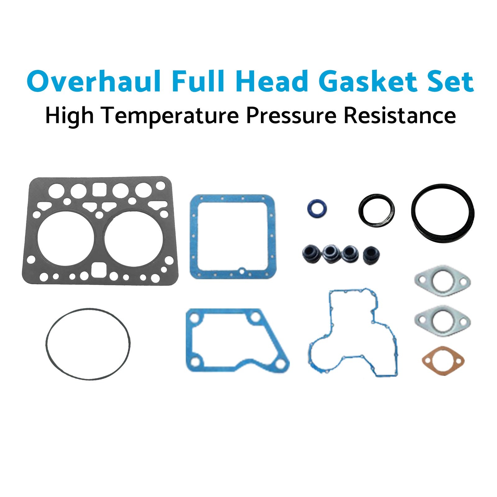 Overhaul Full Head Gasket Set Kit Suitable for Kubota ZL600 B6000 Tractor Engine-0