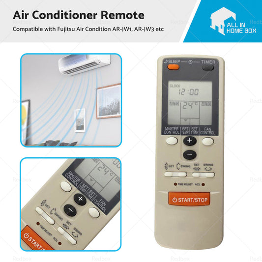 Air Con Remote Suitable for Fujitsu AR-JW1 AR-JW3 AR-JW11 AR-HG1 AR-HG2 AR-DB1-0