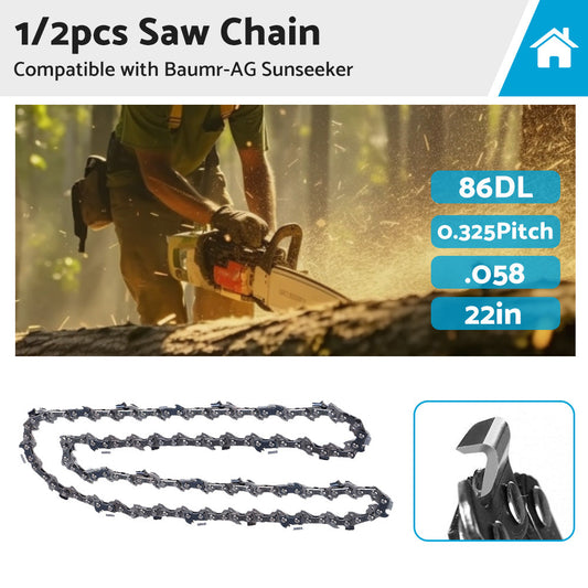22  Chainsaw Chain 22inch 0. 325 . 058 86DL Suitable for Baumr-AG Sunseeker-1