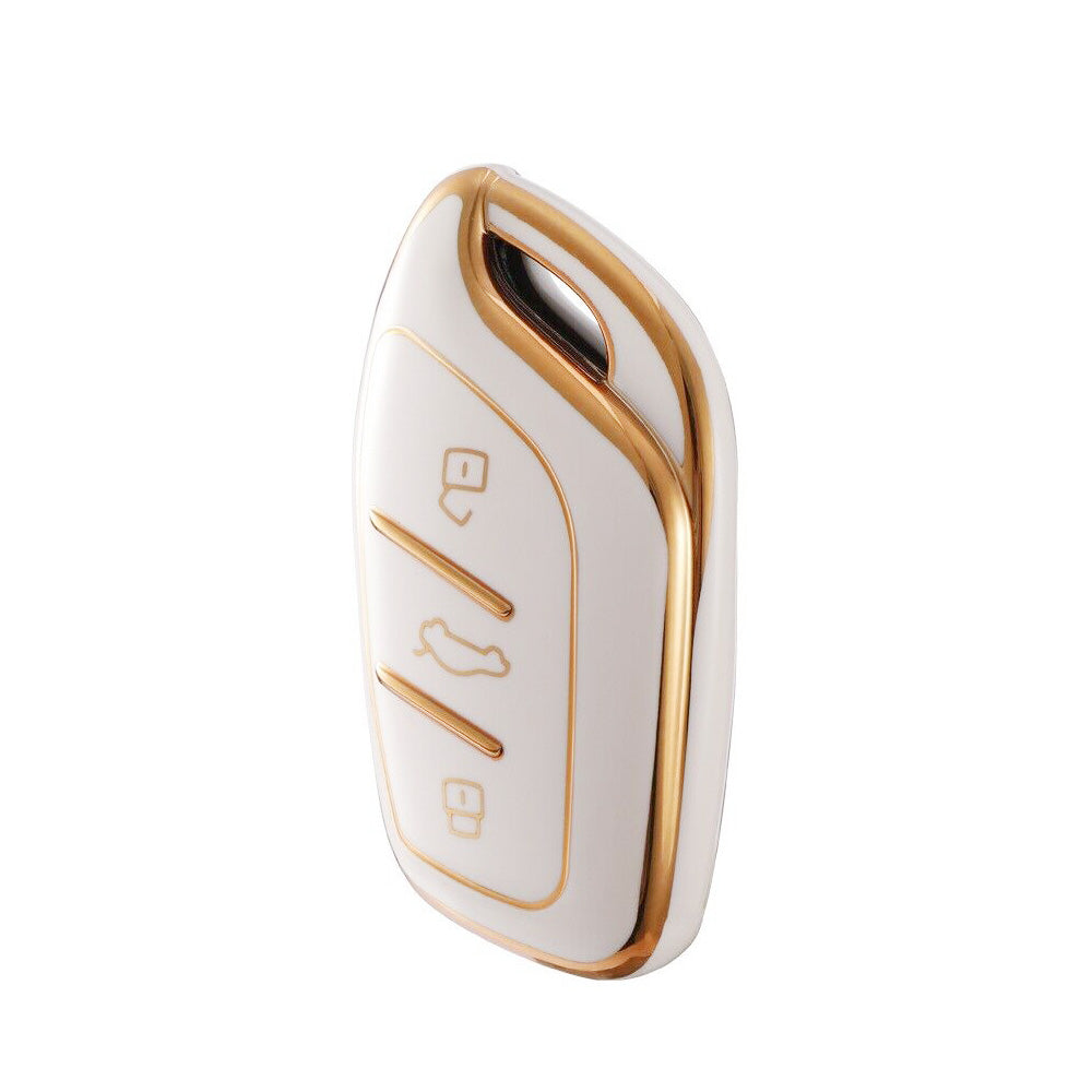 Beige TPU Remote Key Fob Case Cover Suitable For MG ZS EV 2022 / MG3 / MG5 / MG6 / MG7-0