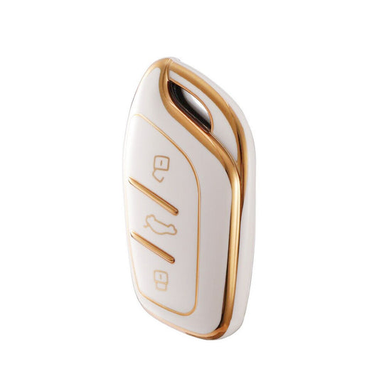 Beige TPU Remote Key Fob Case Cover Suitable For MG ZS EV 2022 / MG3 / MG5 / MG6 / MG7-0