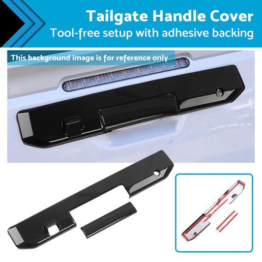 Glossy Black Rear Tail Gate Tailgate Handle Cover Suitable For Triton L200 23-25-1