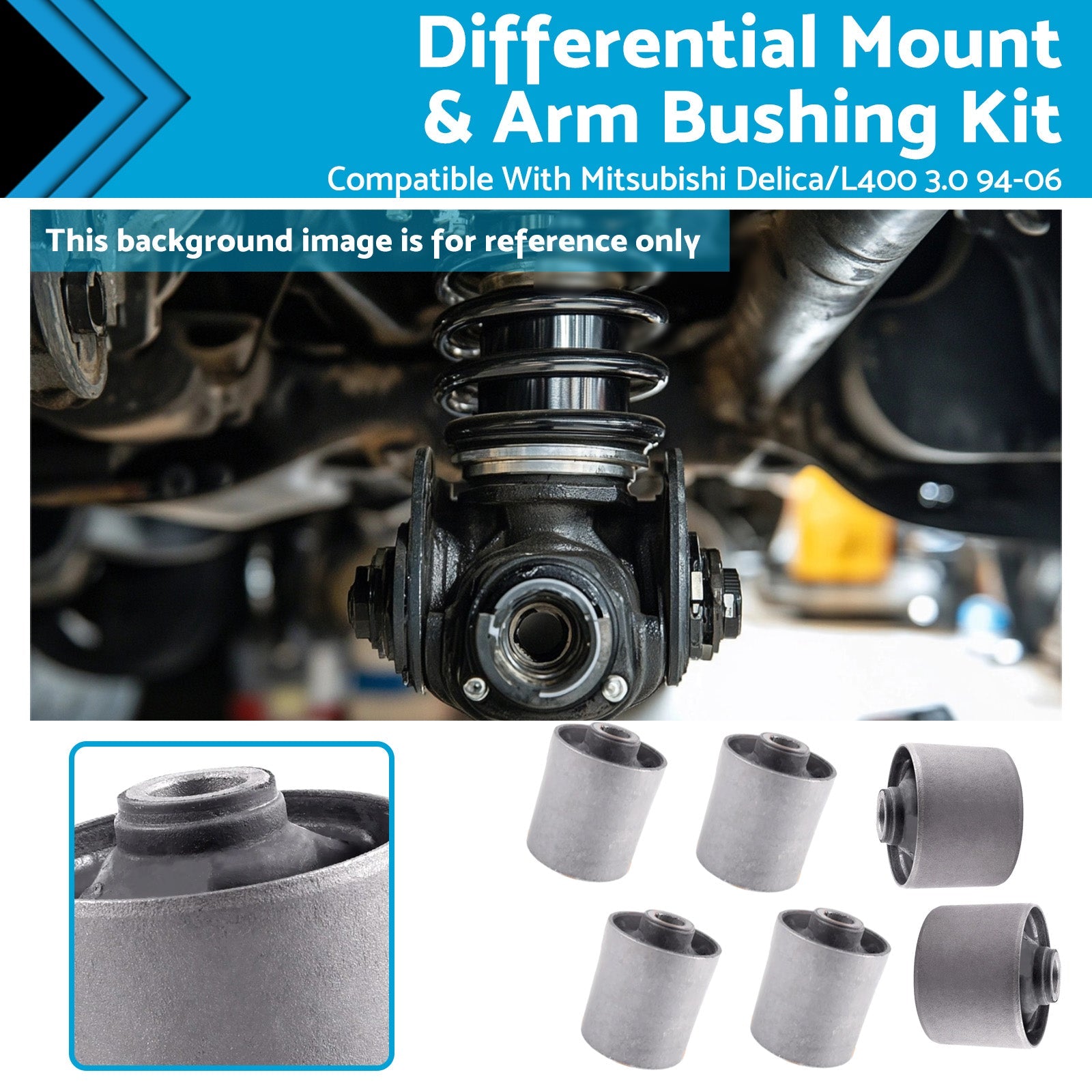 Differential & Suspension Bushing Set Suitable For Mitsubishi L400 PD6W MB951814-0
