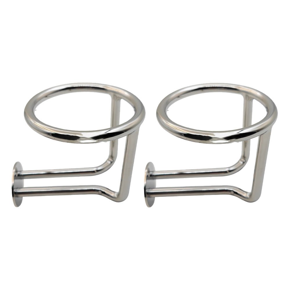 2X Marine Stainless Steel Ring Drink Cup Holder for Car  Boat Yacht Truck RV-0