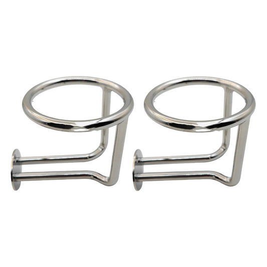 2X Marine Stainless Steel Ring Drink Cup Holder for Car  Boat Yacht Truck RV-0
