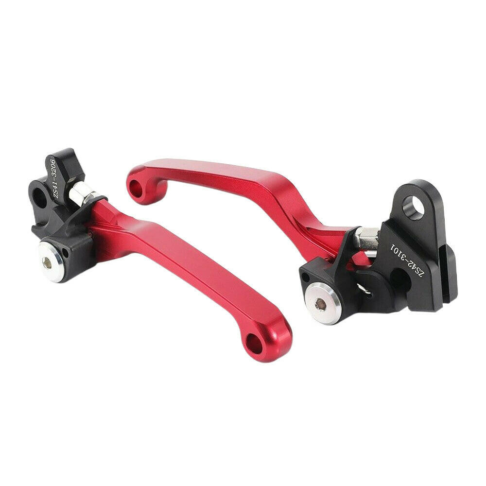 CNC Pivot Brake Clutch Levers Red Suitable For Honda XR250 / CR125R / CRF450R / CR500-2