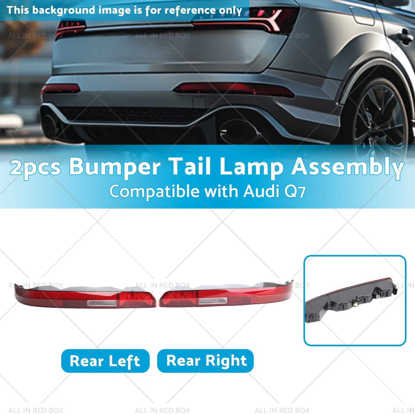 Rear LR  Bumper Tail Light Lamp Assembly 4M0945096 Suitable For Audi Q7 16-23-2