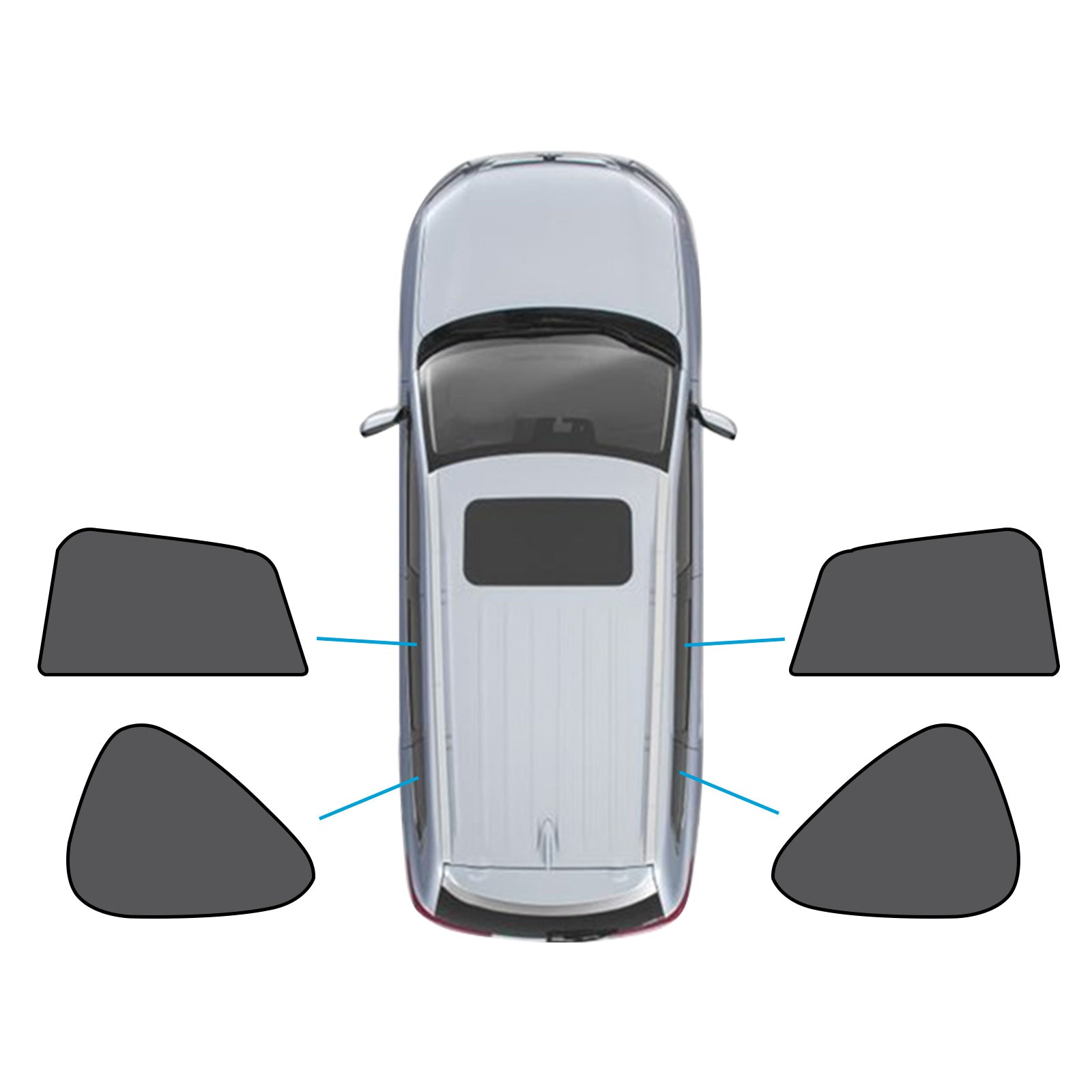 Triangular+Rear Window Shade Suitable for Mazda CX5 1st Gen 12-17 UVA Protection-0