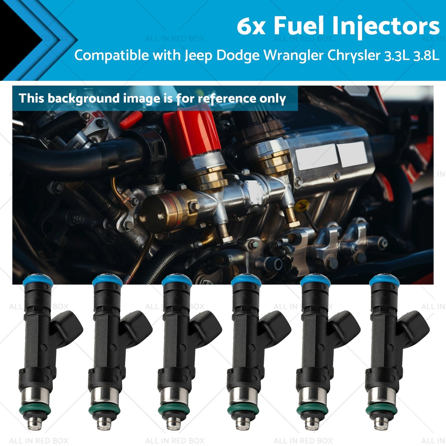 0280158119 6x Fuel Injectors Suitable for Jeep Dodge Wrangler Chrysler 3. 3L 3. 8L-0
