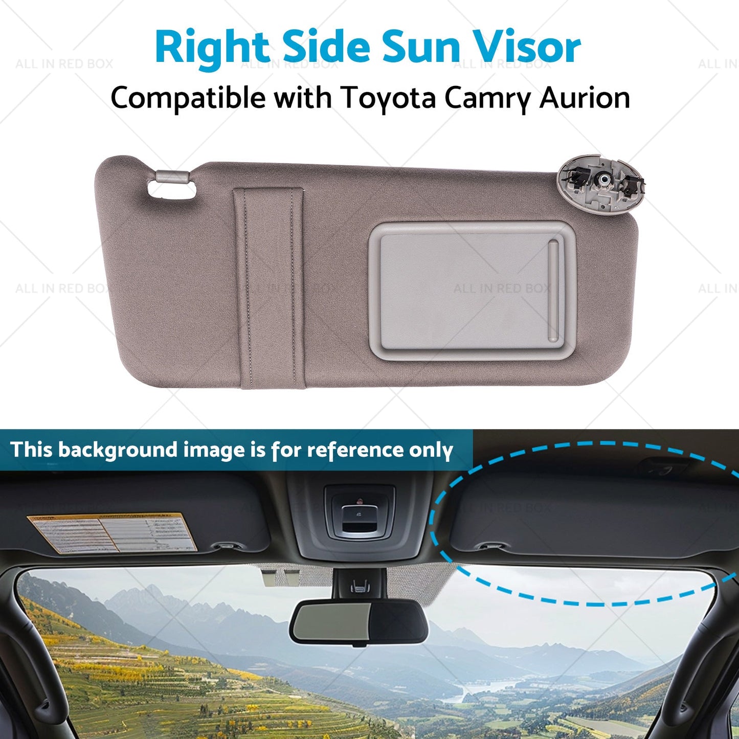 74310-06750-E0 Right Side Sun Visor Suitablefor Toyota Camry Aurion 07-11-4