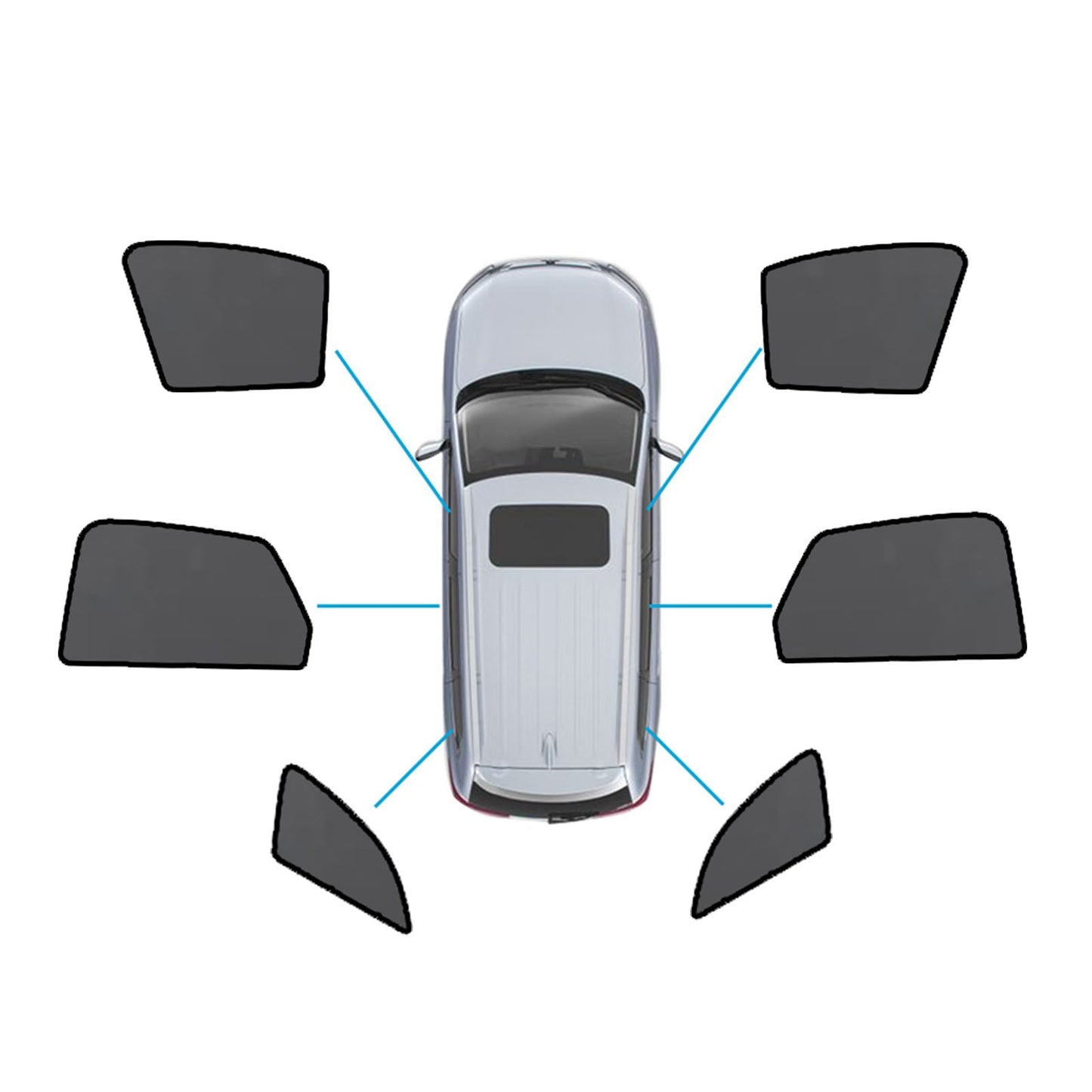 Magnetic Mesh Sun Blind Shades Suitable for Audi Q5 FY 2017-2025 On Front Rear-0