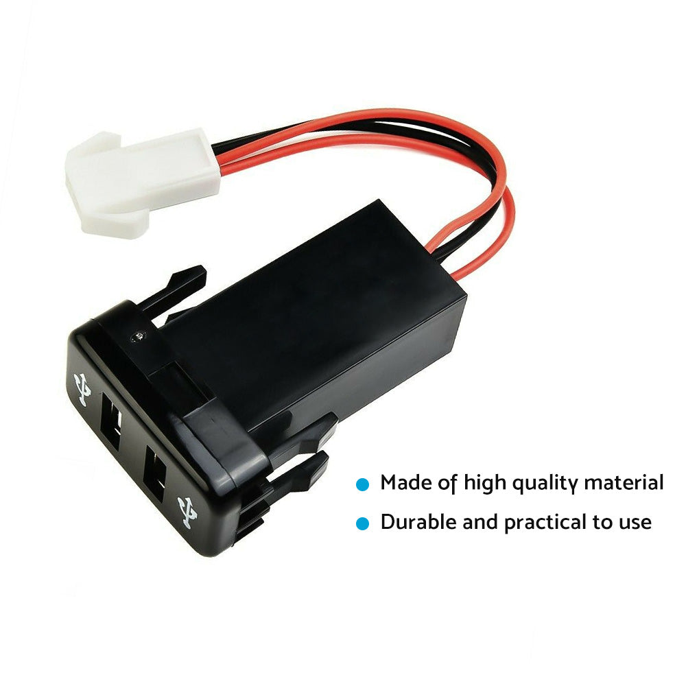 Dual USB Socket Audio Charger Suitable For Toyota Hilux / Prado / Land Cruiser 100 / 120 Series-3