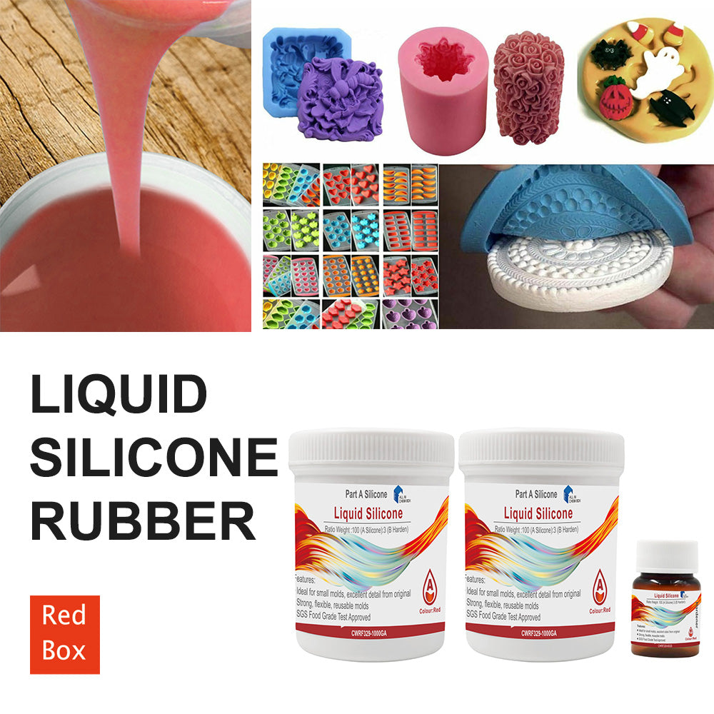 SH25 Liquid Silicone Rubber Mould Making Kit 100:3 Mix - 1Kg 5Kg 10Kg Red-2