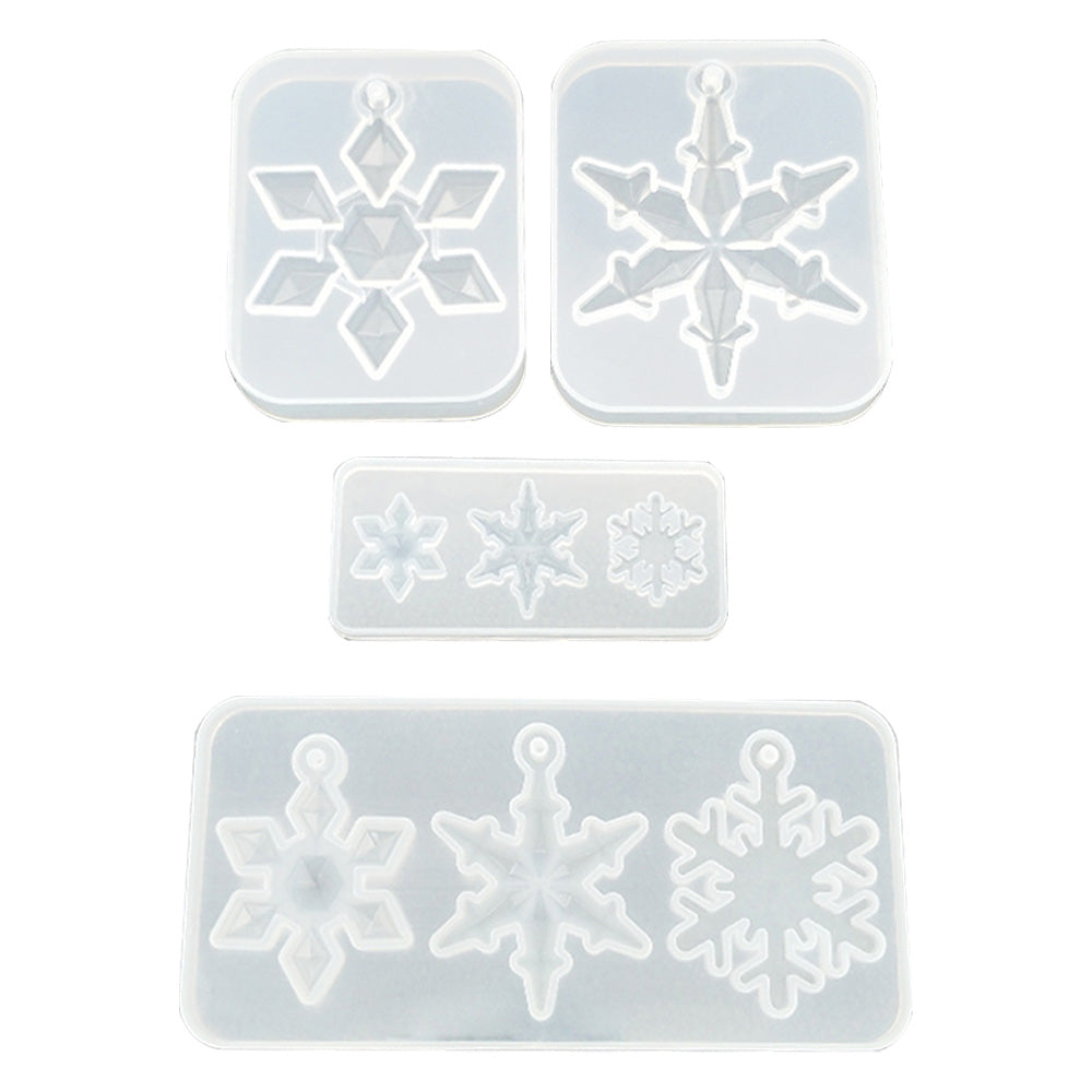 Snowflake Silicone Pendant Mold Making Jewelry Resin Necklace Mould Craft DIY 3D-39