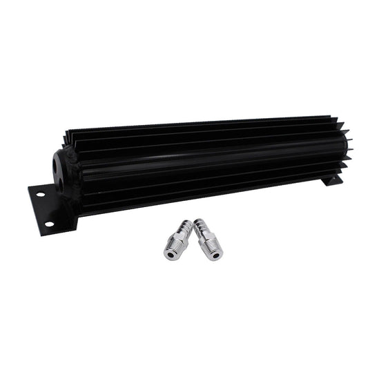 Oil Cooler Universal 12'' Aluminum Dual Pass Finned Transmission W Fittings SL-0