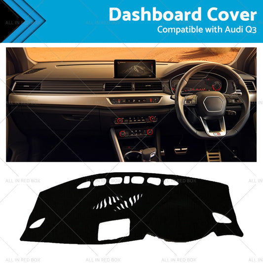 Non-Slip Dash Mat Suitable For Audi Q3 8U Series 2012-2018 Dashboard Cover Black-0