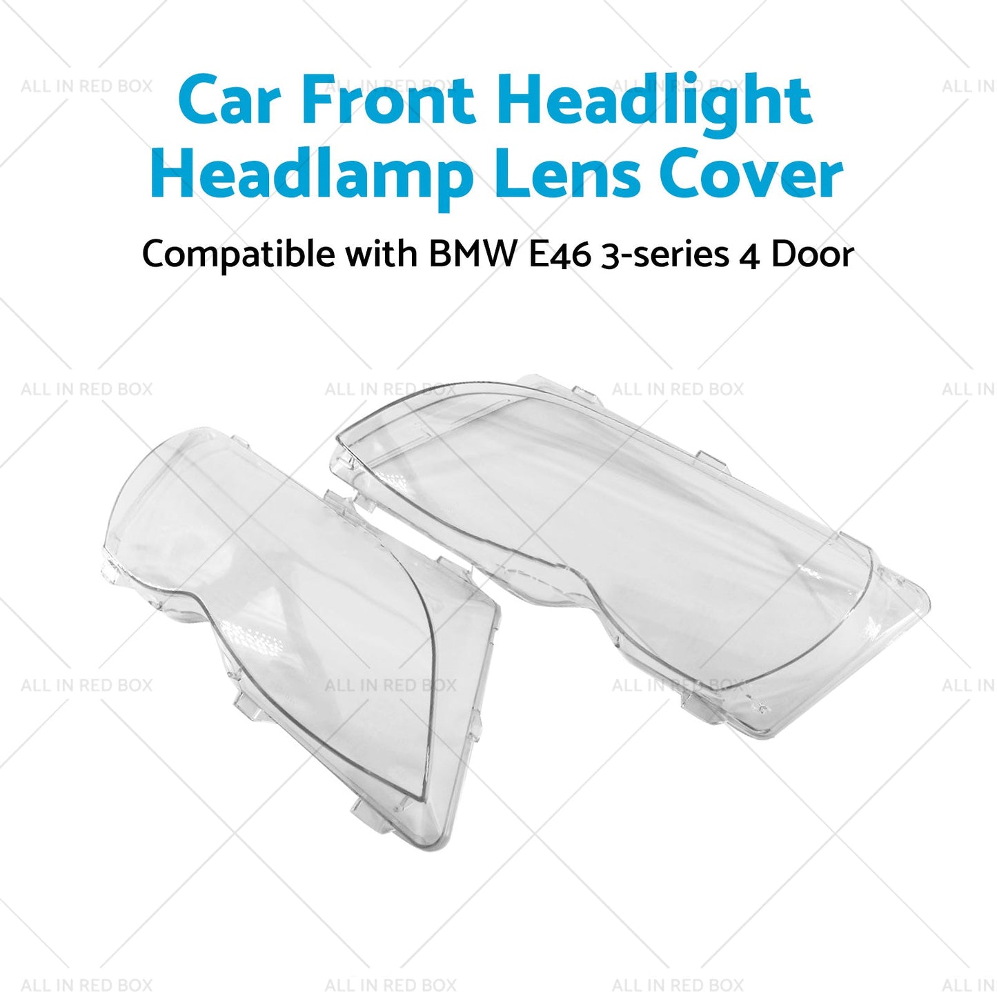 Car Front Headlight Headlamp Lens Cover Suitable for BMW 3-Series E46 4 Door-3