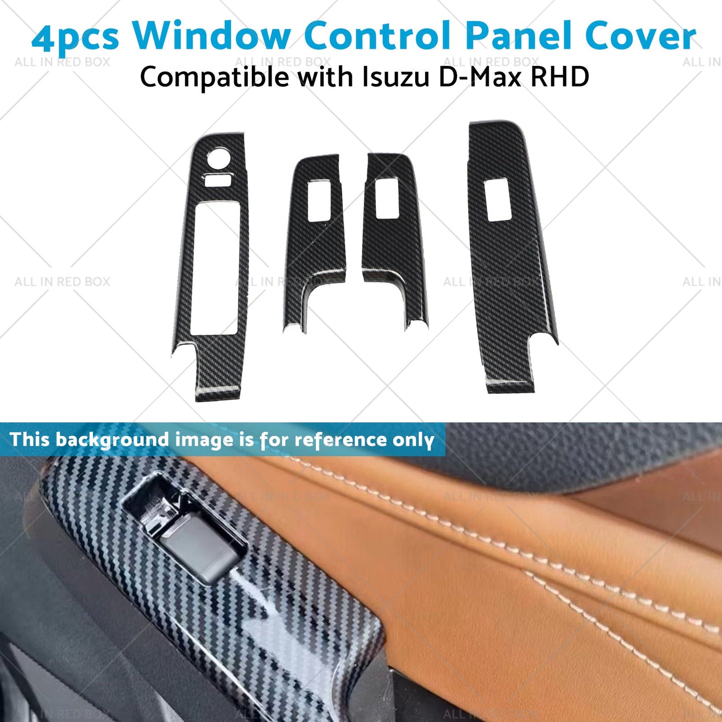 Carbon Fiber Pattern Window Lift Trim Suitable For Isuzu D-Max Dmax 2021-2023-4