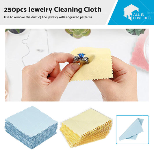 250PCS Jewelry Cleaning Cloth Wrapped For Silver Gold Brass Coin Ring-0
