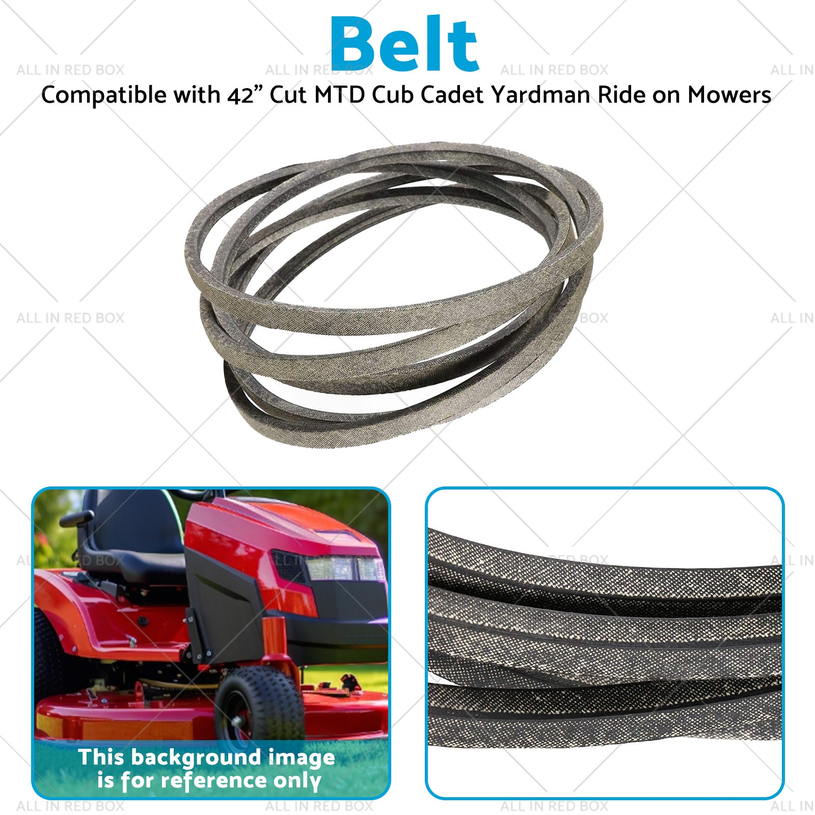 Deck Belt  Suitable For 42inch Cut MTD Cub Cadet Yardman Ride on Mowers 754-04045-2