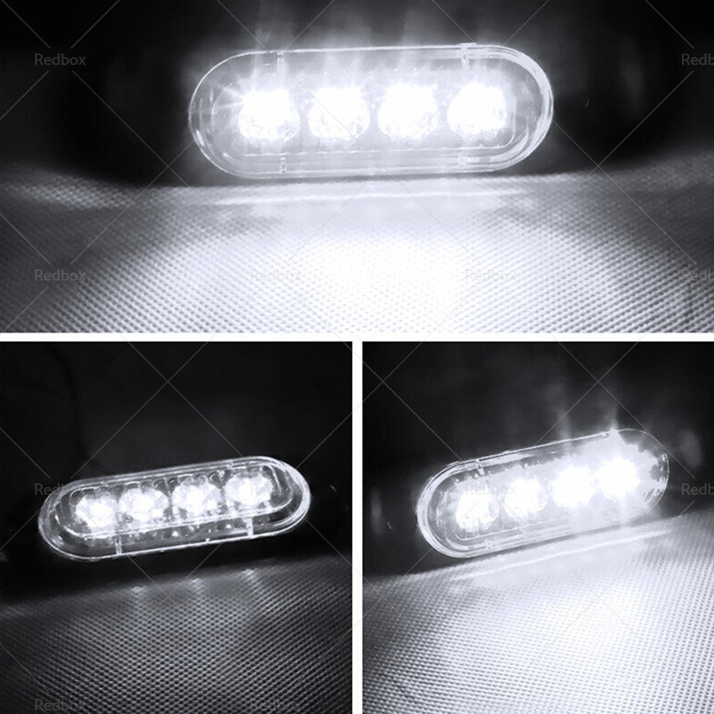 White Clearance Light Side Marker 4 LED Suitable For Truck Trailer Caravan Lamp-4