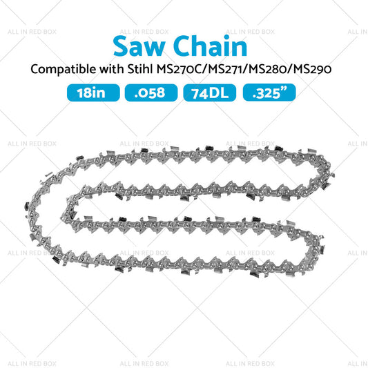 Tungsten Chainsaw Chain Semi Chisel 18 inch. 325 inch. 058 74DL Suitable for Stihl MS271-1