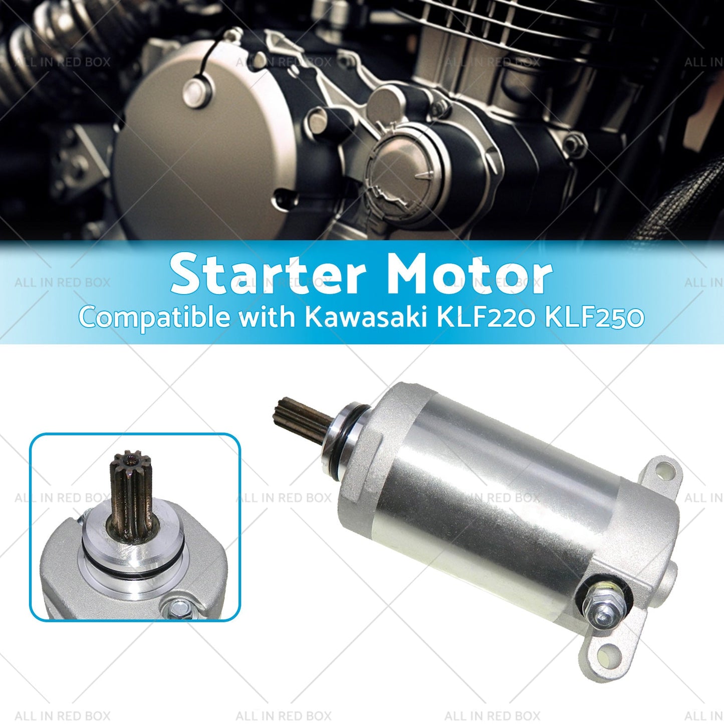 Starter Suitable Kawasaki KLF220 KLF250 Bayou 220 250 88-11 21163-1130 KA-104-2