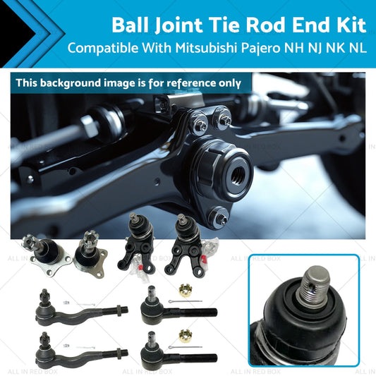 Ball Joint Tie Rod End Kit Suitable for Mitsubishi Pajero NH NJ NK NL 4WD 91-00-0