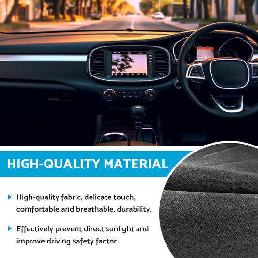 Black Non-Slip Dash Mat Suitable For Chrysler 300C 2012-2022 Dashboard Cover-1