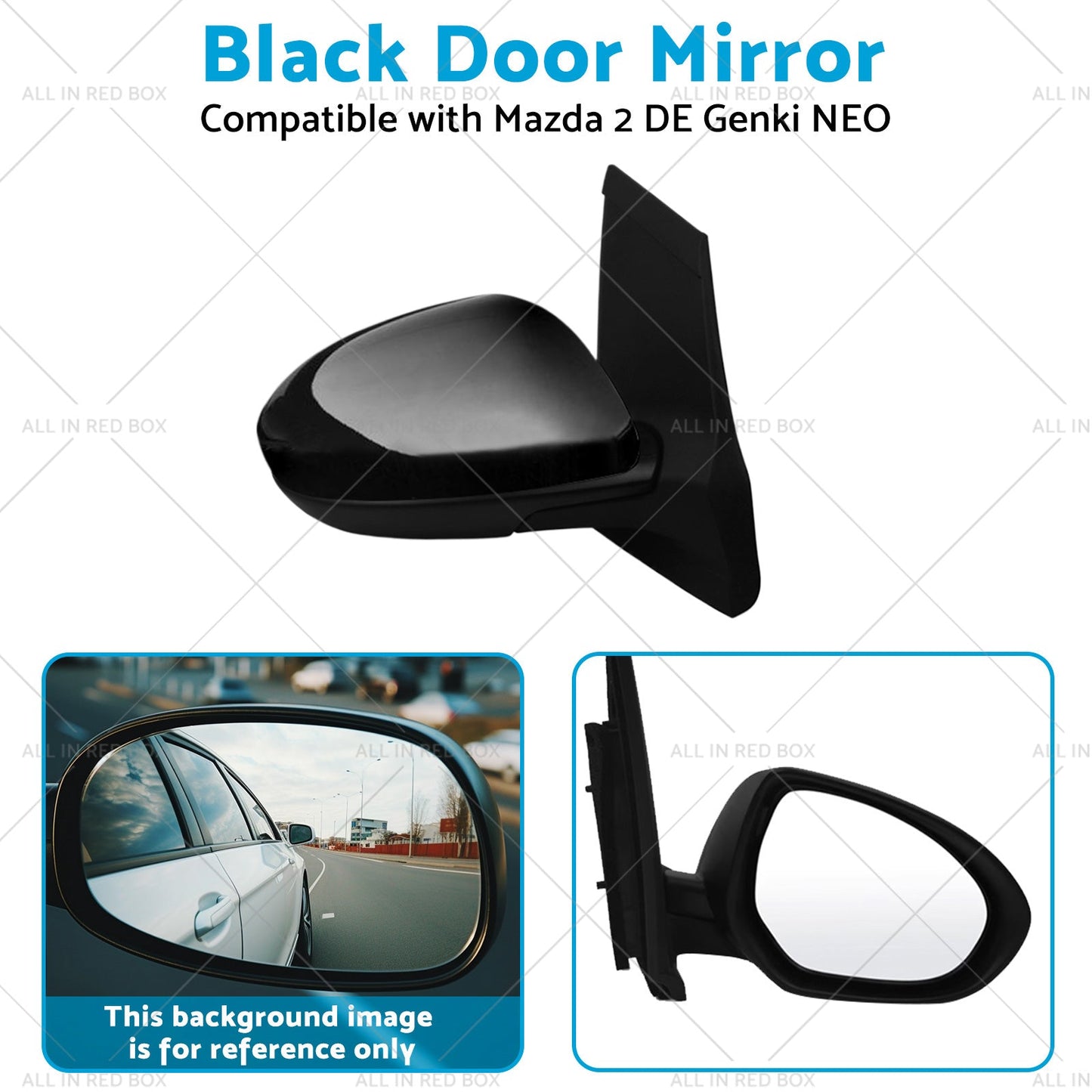 Driver Side Black Door Mirror Suitable for Mazda 2 DE Genki NEO MAXX 07-2014-3
