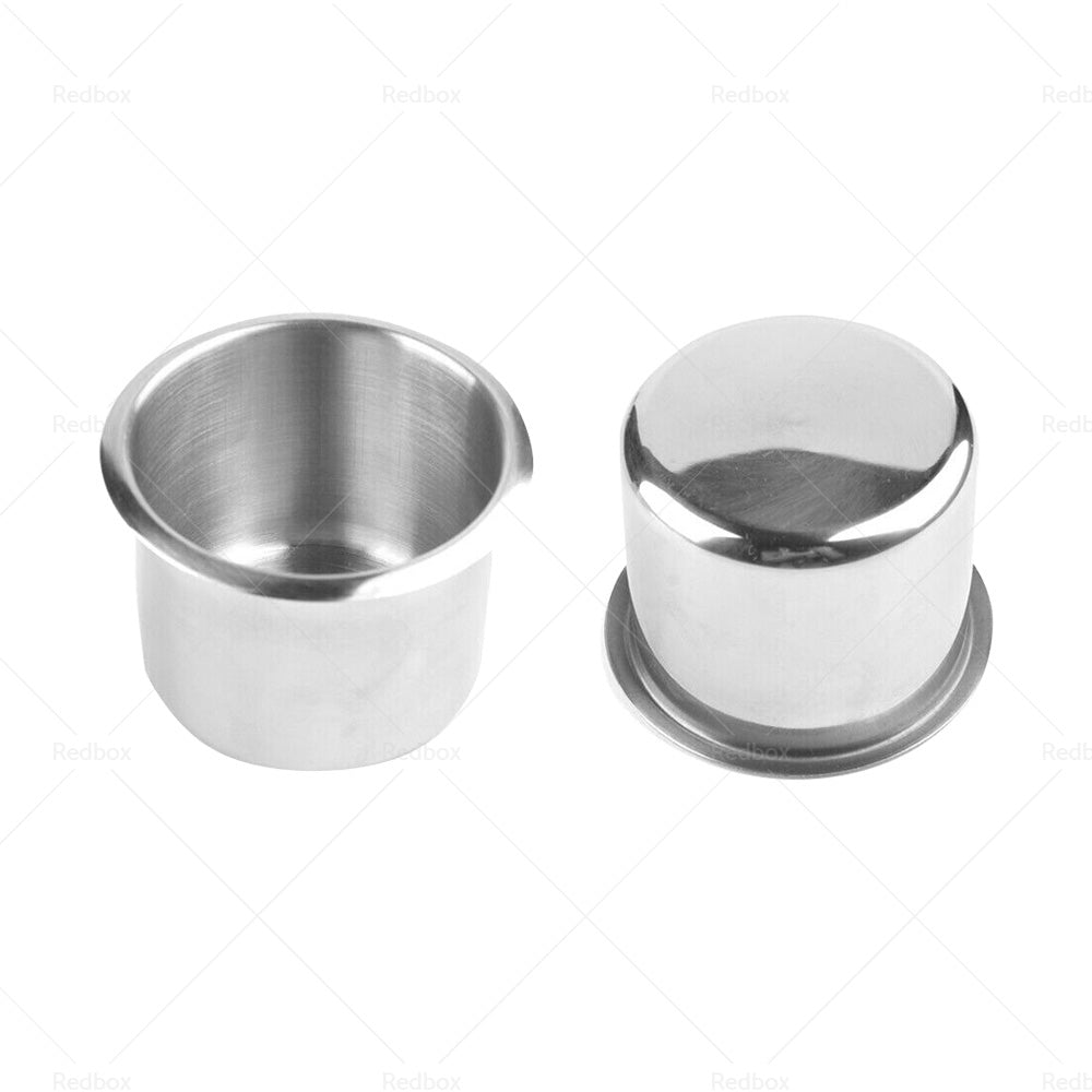 2x Stainless Steel Cup Drink Holder Suitable For Marine Car Truck Camper RV Boat-2