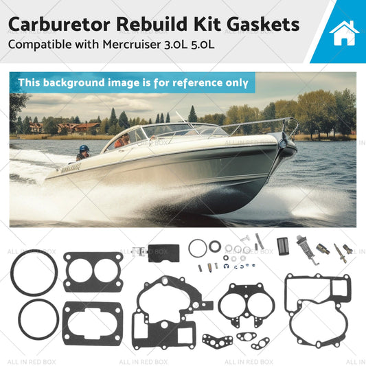 302-804844002 Carburetor Rebuild Kit Gaskets Suitable for Mercruiser 3. 0L 5. 0L-0