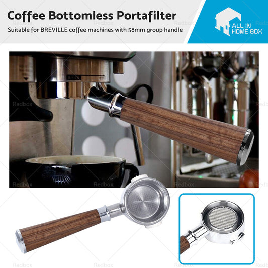 58mm Bottomless Portafilter Group Handle With Basket Suitable For BREVILLE-0