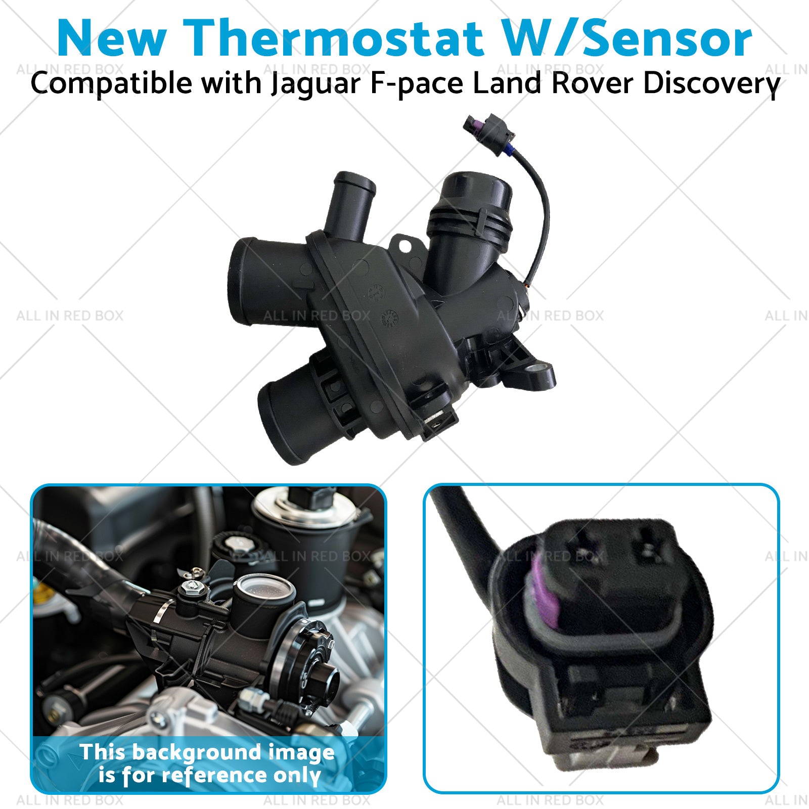 New Thermostat W or Sensor Suitable for Jaguar F-pace Land Rover Discovery 17-20-3